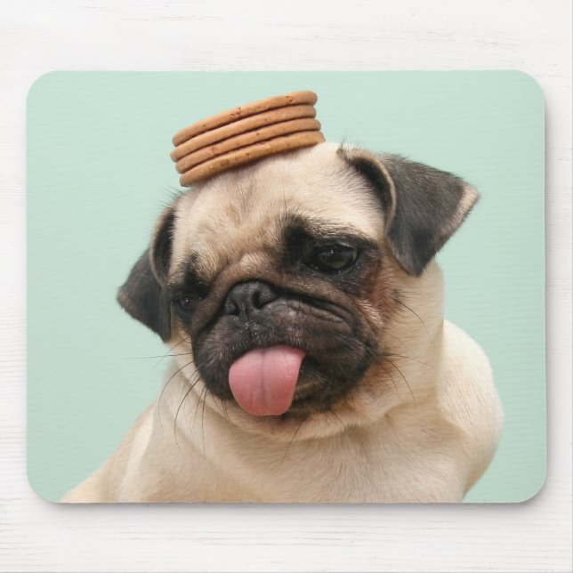 Pug Wants Treats Mouse Pad (Front)