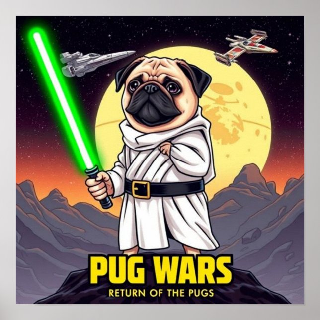 Pug Wars Return of the Pugs Poster (Front)