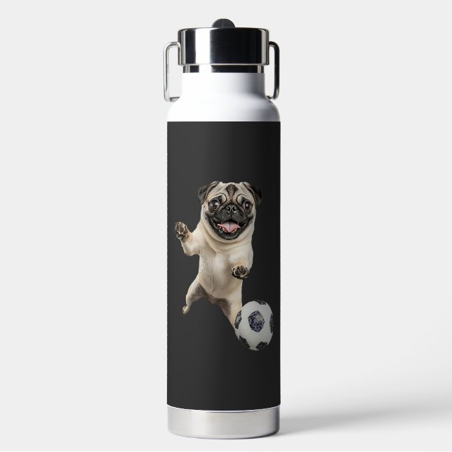 Pug   water bottle (Front)