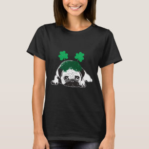 Pug Wearing Shamrock Headband St Patricks Day Part T-Shirt