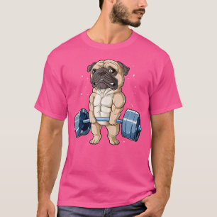 Pug Weightlifting Funny Deadlift Men Fitness Gym W T-Shirt