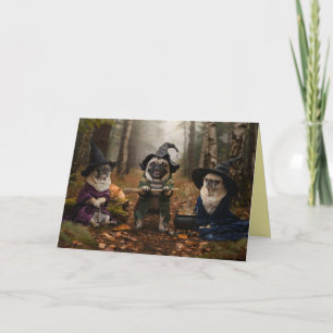 Pug Witch Halloween Card