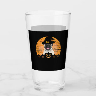 Pug Witch Hat Jack-o-Lantern Dogs Halloween T-Shir Glass