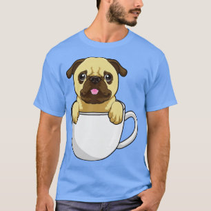 Pug with Cup of Coffee 1 T-Shirt
