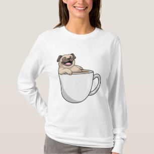 Pug with Cup of Coffee T-Shirt