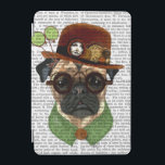 Pug with Steampunk Bowler Hat iPad Mini Cover<br><div class="desc">Pets</div>