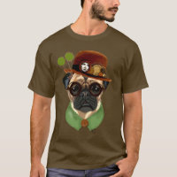Pug with Steampunk Bowler Hat
