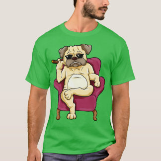 Pug with sunglasses and cigar T-Shirt