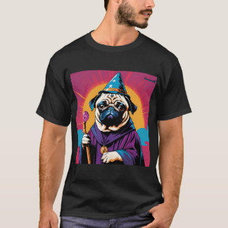 Pug Wizard retro T-Shirt