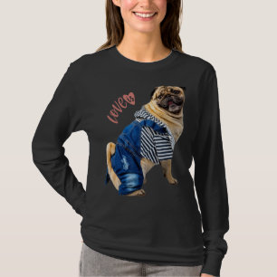 Pug  Women Men Pug Mum Dad Life Love Dog Pet 13 T-Shirt