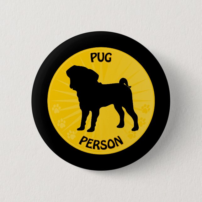 Pug Xing 6 Cm Round Badge (Front)