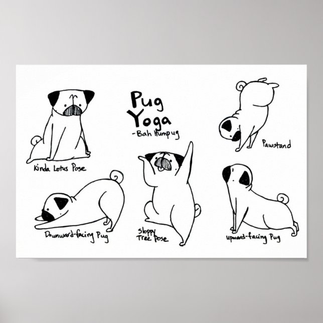 Pug Yoga Poster (Front)