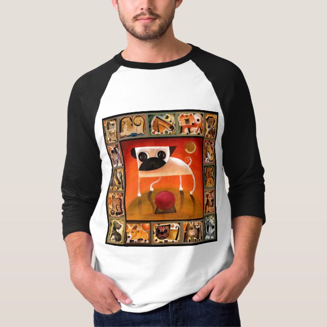 Pugcasso works - Pug 1 T-Shirt (Front)