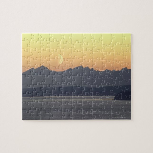 Puget Sound Moonset Jigsaw Puzzle (Horizontal)