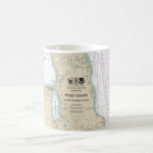 Puget Sound Oak Bay to Shilshole Bay Coffee Mug