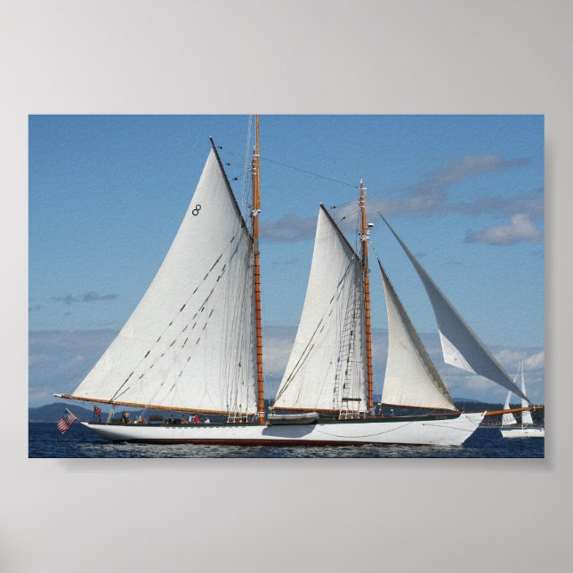 Puget Sound Sailboat Poster (Front)