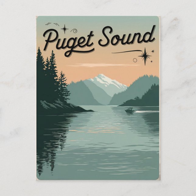 Puget Sound Washington Vintage  Postcard (Front)