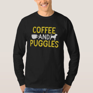 Puggle And Coffee Graphic Women Men Kids Puggle 1 T-Shirt