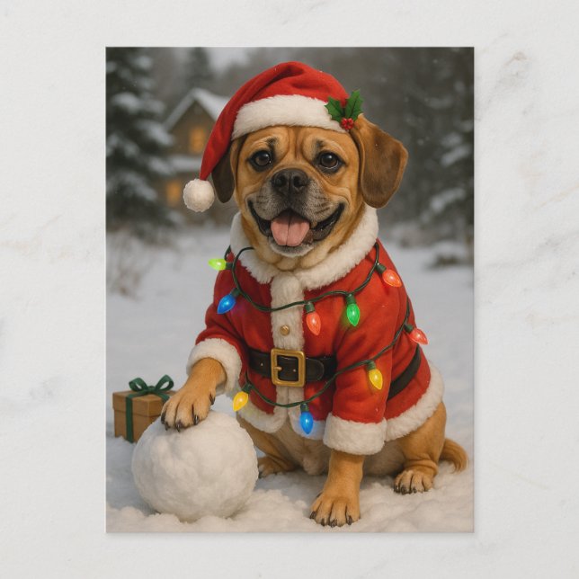 Puggle Christmas Card (Front)