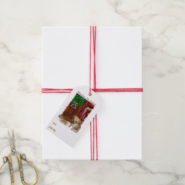Puggle Christmas Gift Tags (With Twine)
