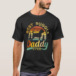 Puggle Dad Best Daddy Dog Lover Retro Vintage Gift T-Shirt
