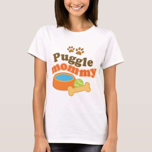 Puggle Dog Breed Mummy Gift T-Shirt (Front)