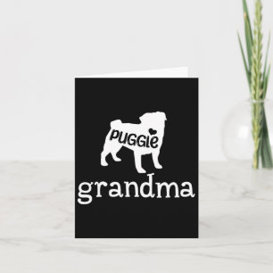 Puggle Dog Grandma Lover Gifts For Women Cute Dog Card