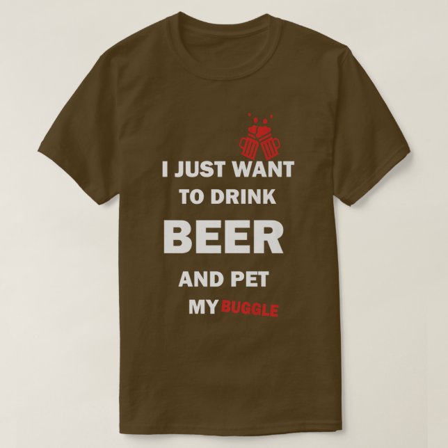 Puggle Dog Lover Beer Tees Funny Dog Mom Gift Prem (Design Front)