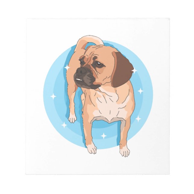 Puggle Dog Owner Puggles Lover Notepad (Front)