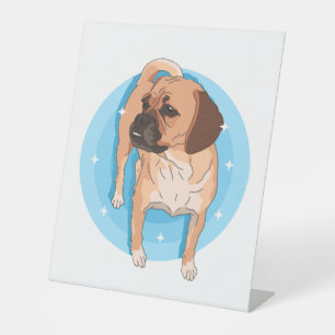 Puggle Dog Owner Puggles Lover Pedestal Sign
