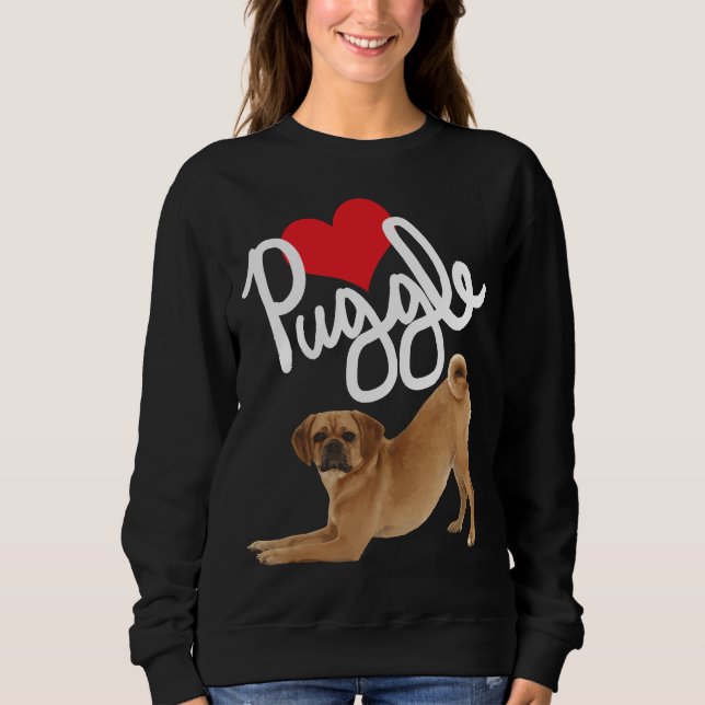 Puggle Love Dog Mom Sweatshirt (Front)