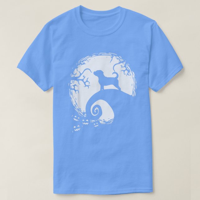 Puggle Moon Halloween  T-Shirt (Design Front)