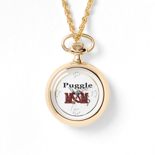 Puggle Mum Gifts Watch (Front)