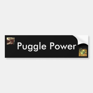 Puggle Power Bumper Sticker
