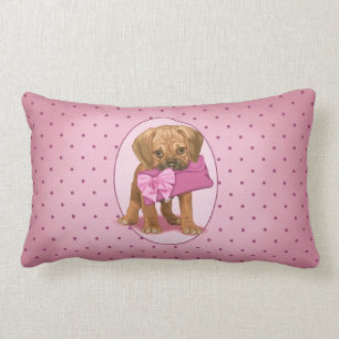 Puggle Puppy and Clutch Lumbar Cushion
