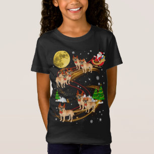 Puggle Reindeer Christmas Dog Riding Santa Xmas Gi T-Shirt
