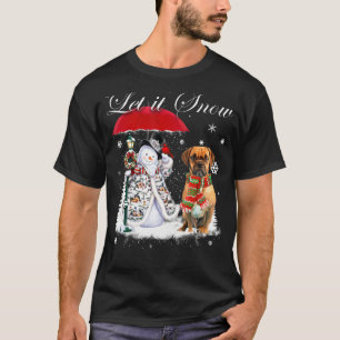 Puggle Santa Dog Christmas Snowman Xmas Pajama T-Shirt