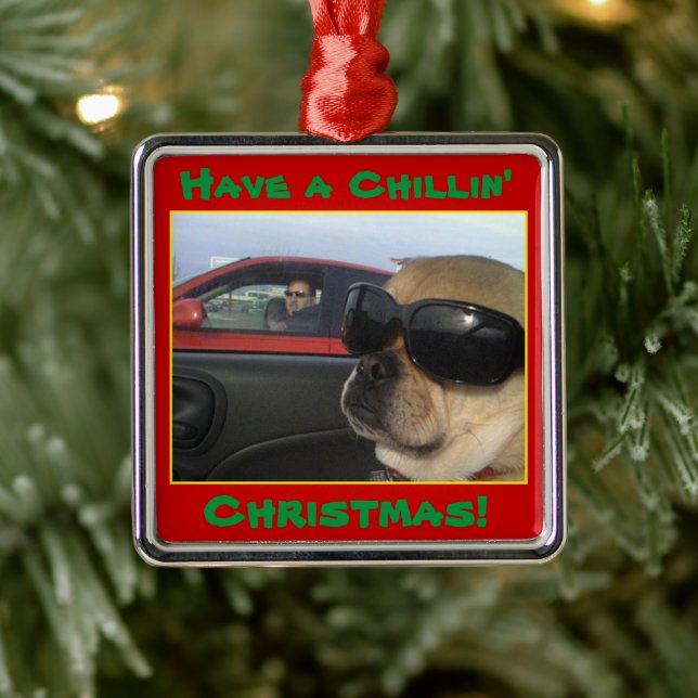 Puggles Cool Yule Christmas Tree Ornament (Tree)