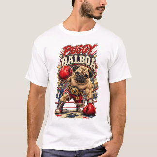 Puggy Balboa Boxing Parody T-Shirt