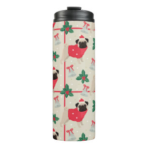 Puggy Christmas Thermal Tumbler