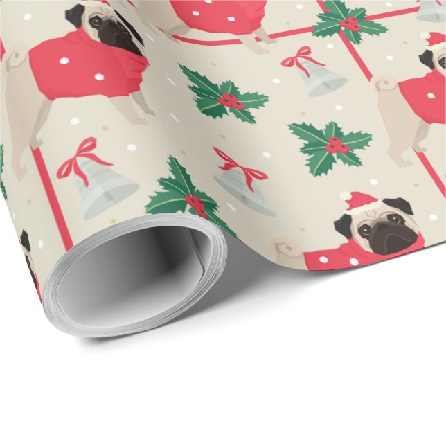 Puggy Christmas Wrapping Paper (Roll Corner)