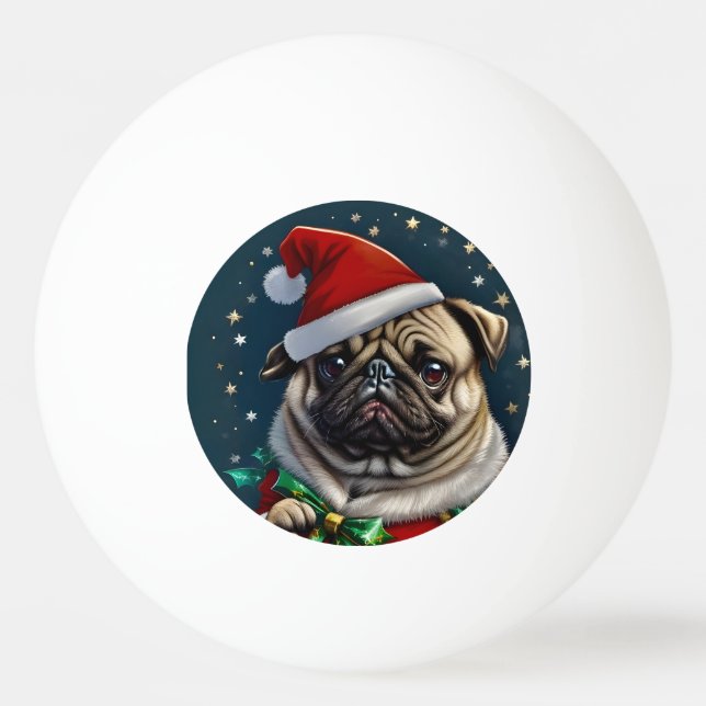 Puggy Claus Collection Ping Pong Ball (Front)