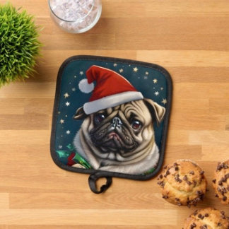 Puggy Claus Collection Pot Holder