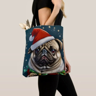 Puggy Claus Collection Tote Bag