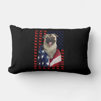 Puggy USA American Flag Lumbar Cushion