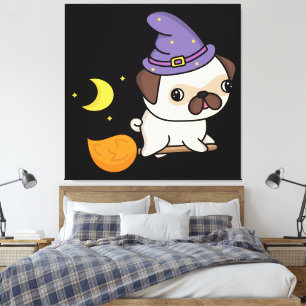 Puggy Witch Canvas Print