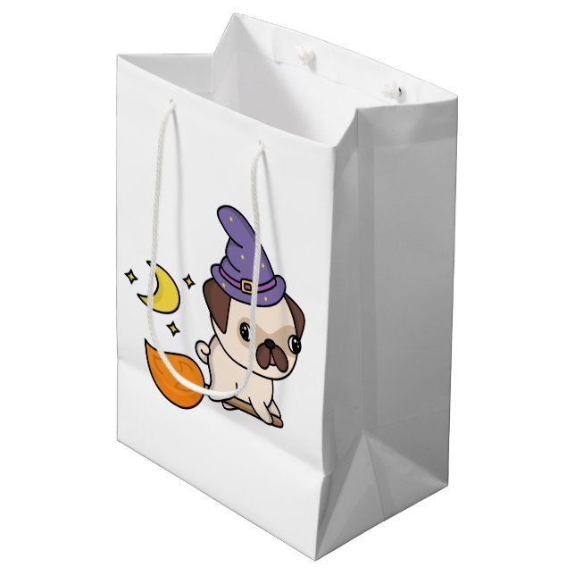 Puggy Witch Gift Bag (Front Angled)