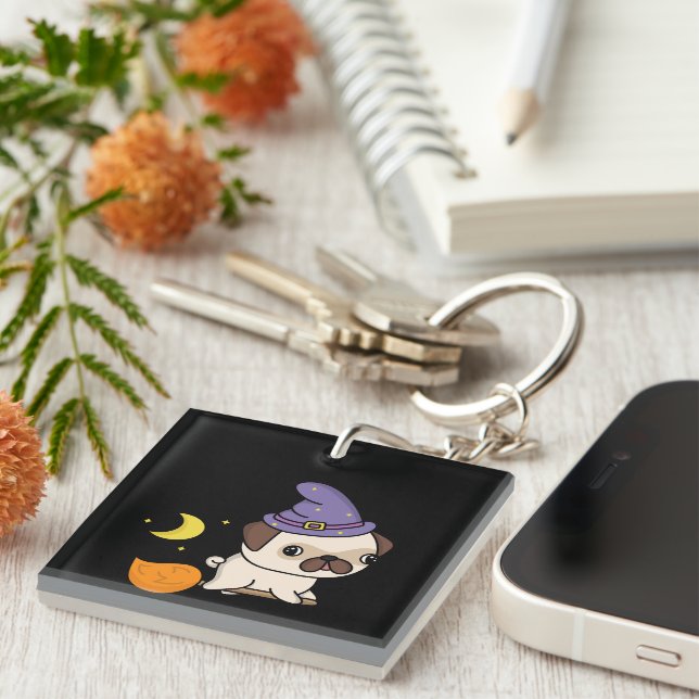 Puggy Witch Keychain (Front Right)