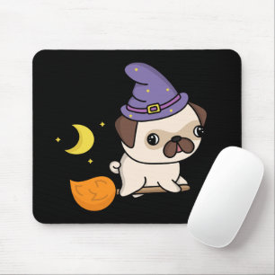 Puggy Witch Mouse Pad