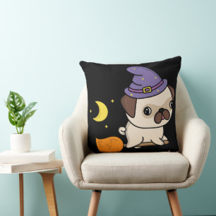 Puggy Witch Pillow